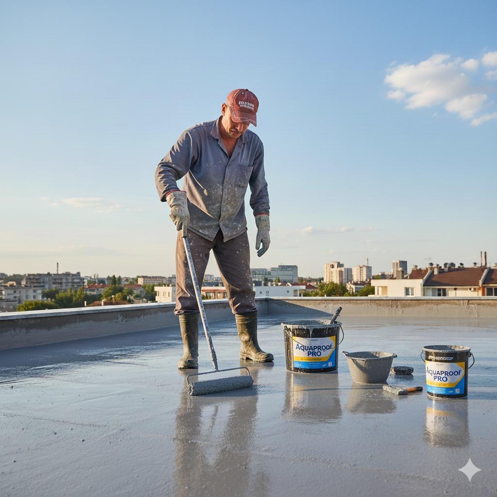 Pengerjaan anti bocor dak beton